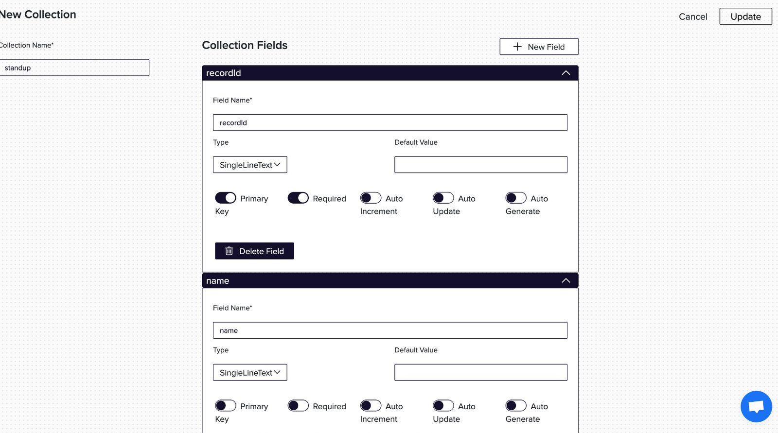 Baton collection field editor